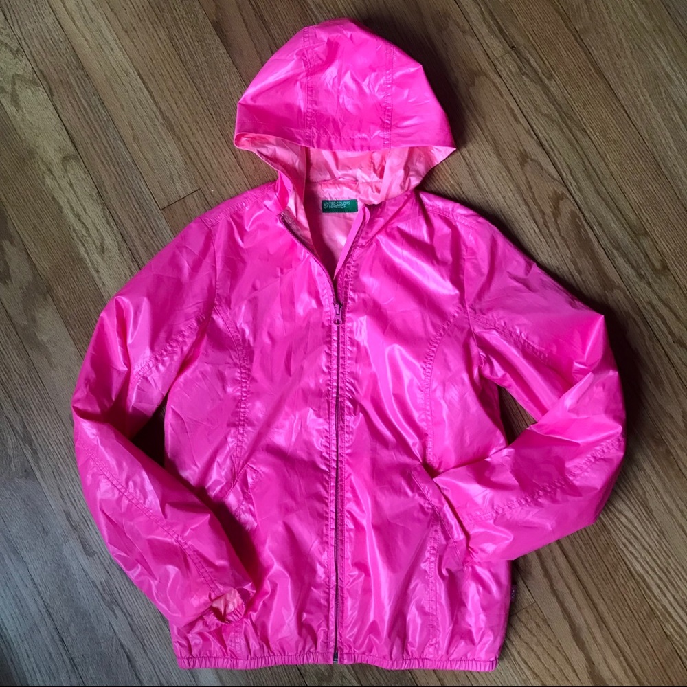 Benetton windbreaker Jacket in Hot Pink